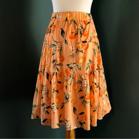 Handmade Dresses & Skirts - Cotton skirt from Etsy oranges